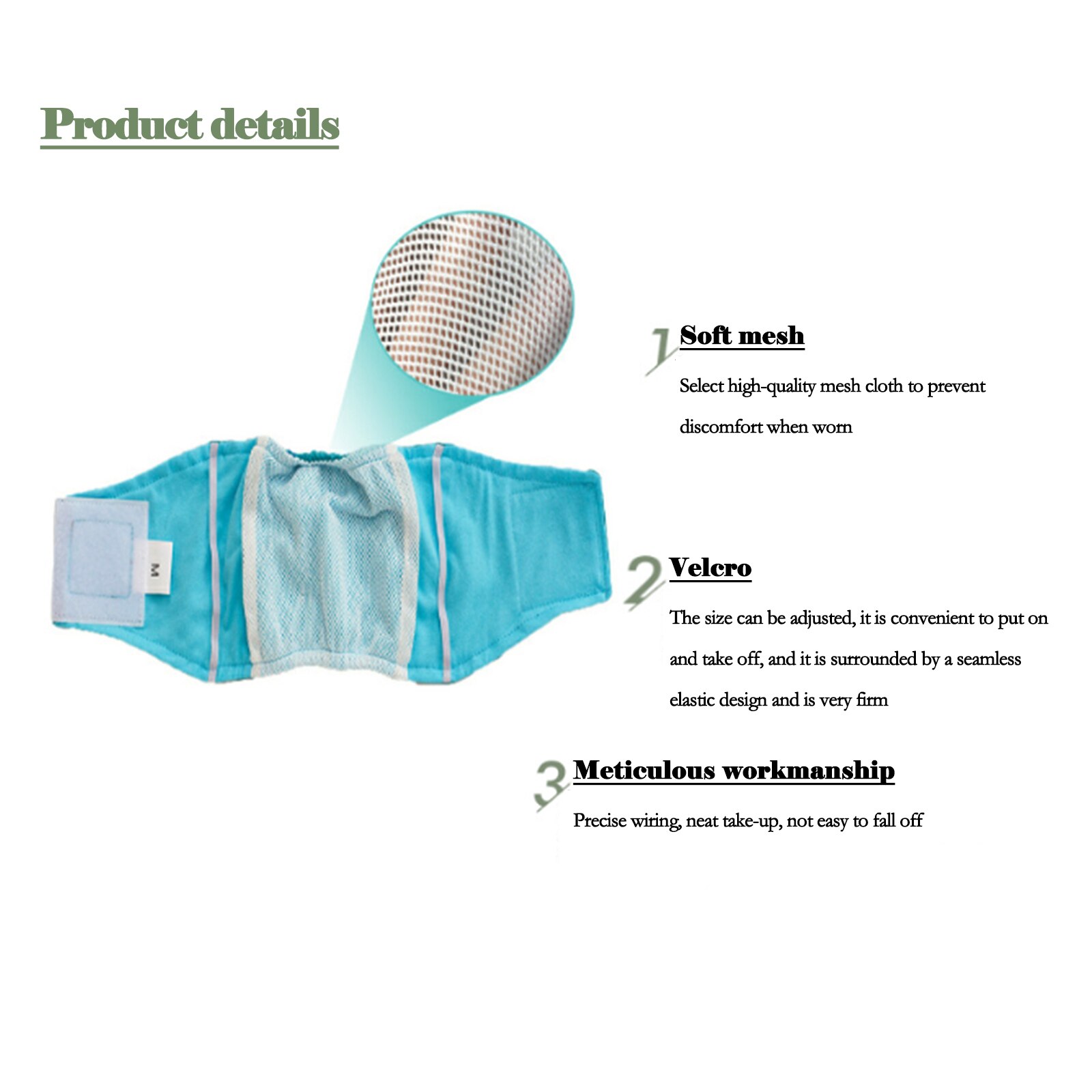 4 Pack Male Dog Wraps Reusable Dog Diapers Male Belly Band Washable Diapers