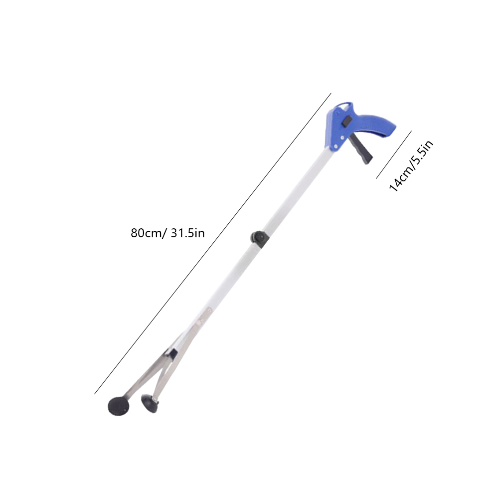 Pinza recogedora de basura con Clip giratorio de 360 °, herramientas de recogida, extensor de agarre plegable ligero de 80cm, herramienta de mano