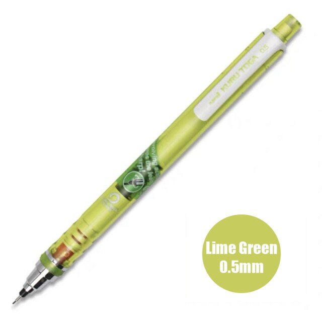 1pcs uni-ball Kuru Toga mechanical pencil M5-450T 0.5mm 3-gear rotation system student office 4 Colors Available: Lime Green