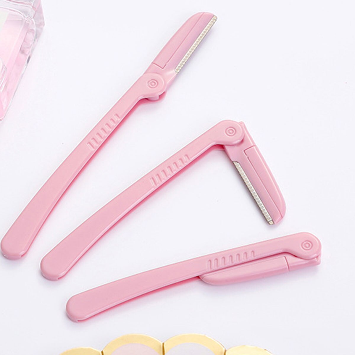 Recortador de cejas práctico, cuchilla de afeitar segura para la cara, eliminador de vello corporal y Facial, espátula, herramientas de maquillaje de belleza, 3/6 Uds.