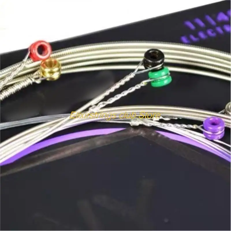 6 PCS Carbon Steel Nickel Core Wound Electric String Musician's First Choice Rich Timbre Feel Moderate For 6-String Guitar