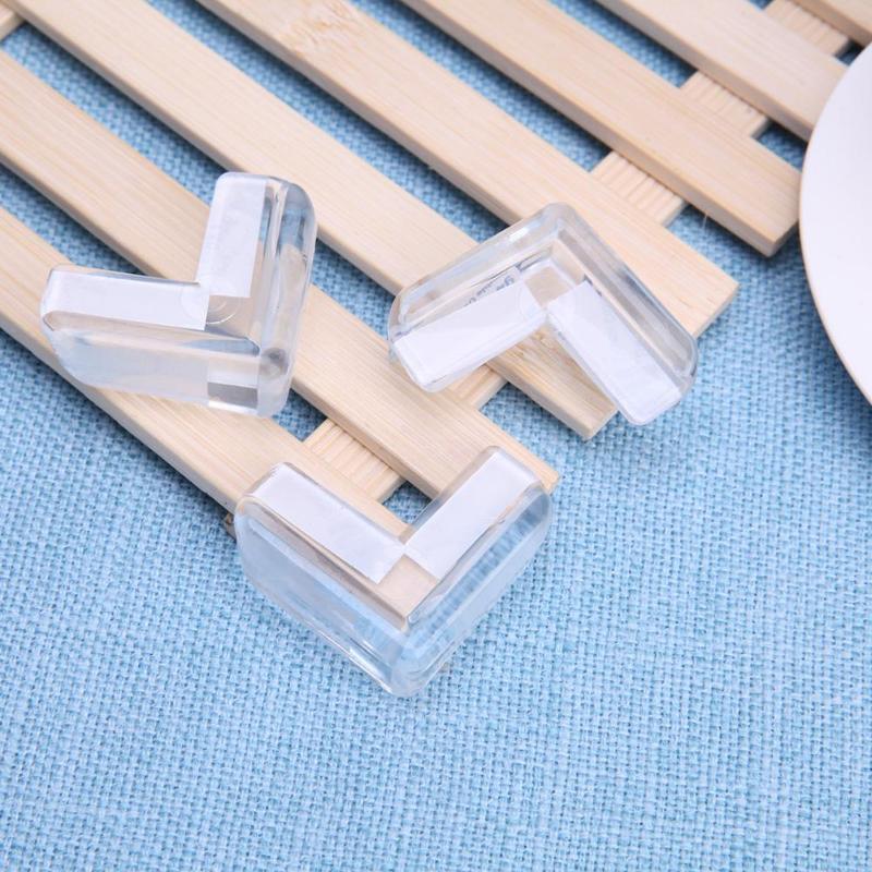 Protector de seguridad de silicona para niños y bebés, 4 Uds., transparente protección de la esquina de la Mesa, cubierta protectora de borde anticolisión para niños