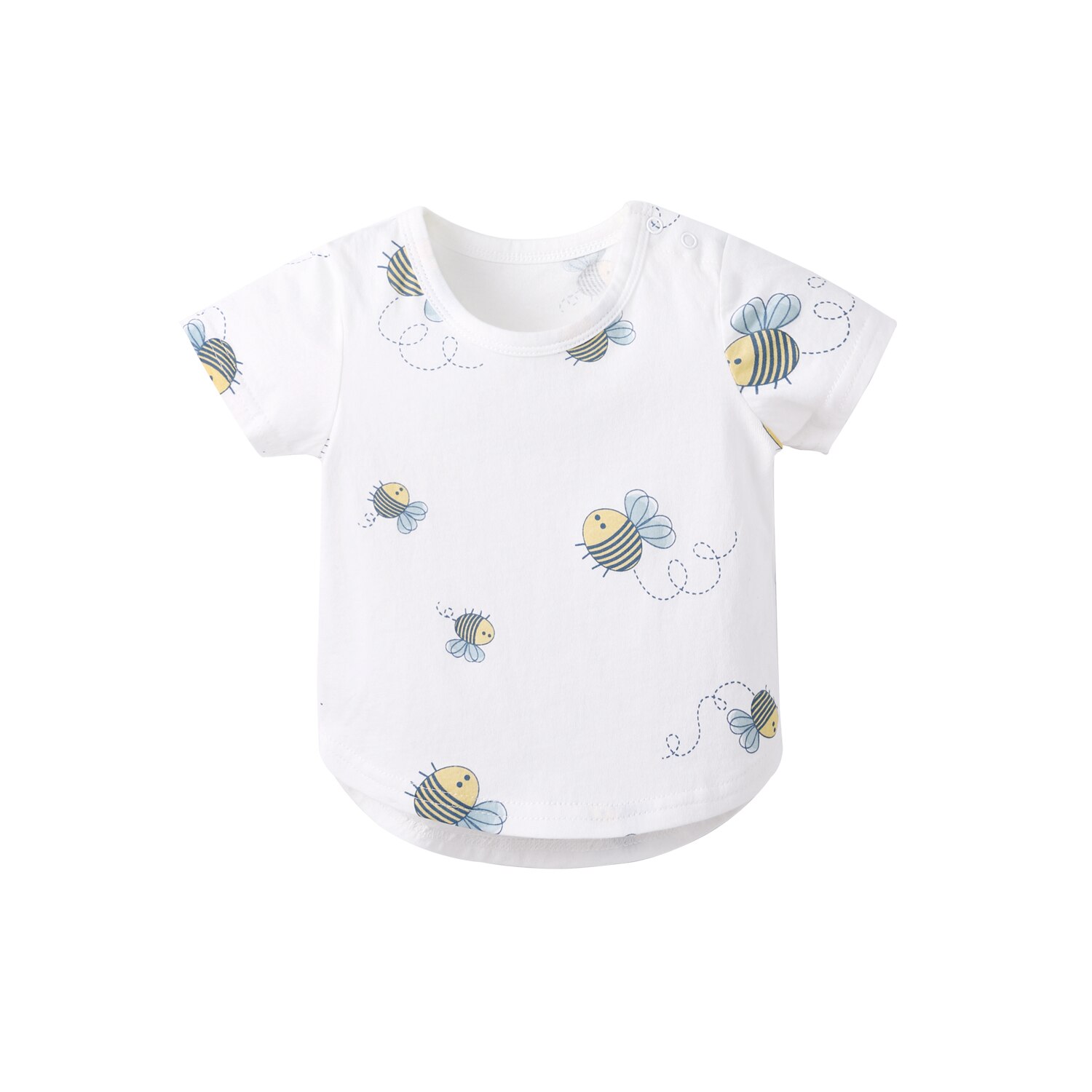 Pureborn 2-Pack Pasgeboren Unisex Baby Tees Cartoon Bijen Baby Jongen Meisje T-shirts Katoen Korte Mouw Tops Kleding Zomer kleding