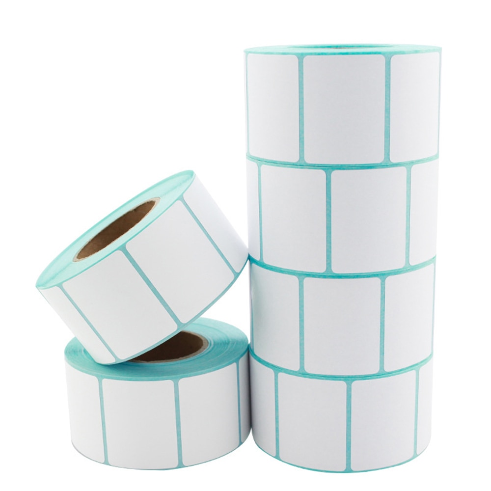 Self-adhesive thermal white blank label sticker supermarket price label direct printing waterproof anti-consumables 700 pcs/roll