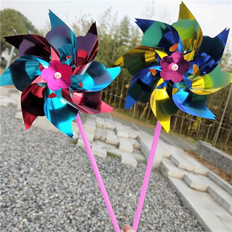 Prato Girandole, Partito Girandole Mulino a Vento Arcobaleno Girandola Fai da Te Girandole Set per Bambini di Giocattoli Giardino Prato Decorazione, 20 Pcs