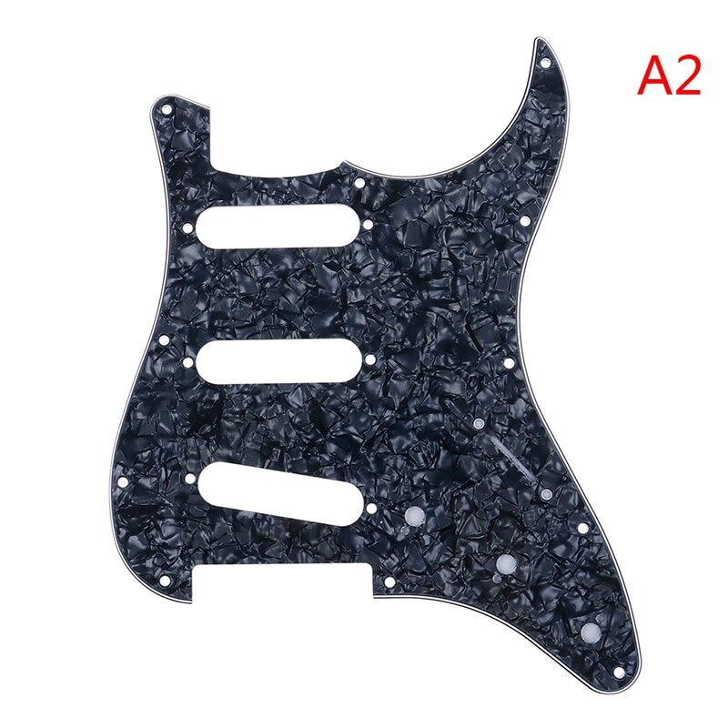 1Pc guitare Pickguard guitare électrique Pickguard plaque à gratter pour Strat Stratocaster noir Instruments & équipement: A 2