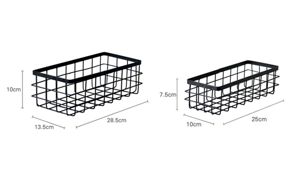 Aufbewahrungskorb aus Metall, Schwarz und Weiß, Büro-Schreibtisch, Kosmetik-Sortierkörbe, Gewürzglas-Organizer für sterben Küche, Eisenbox