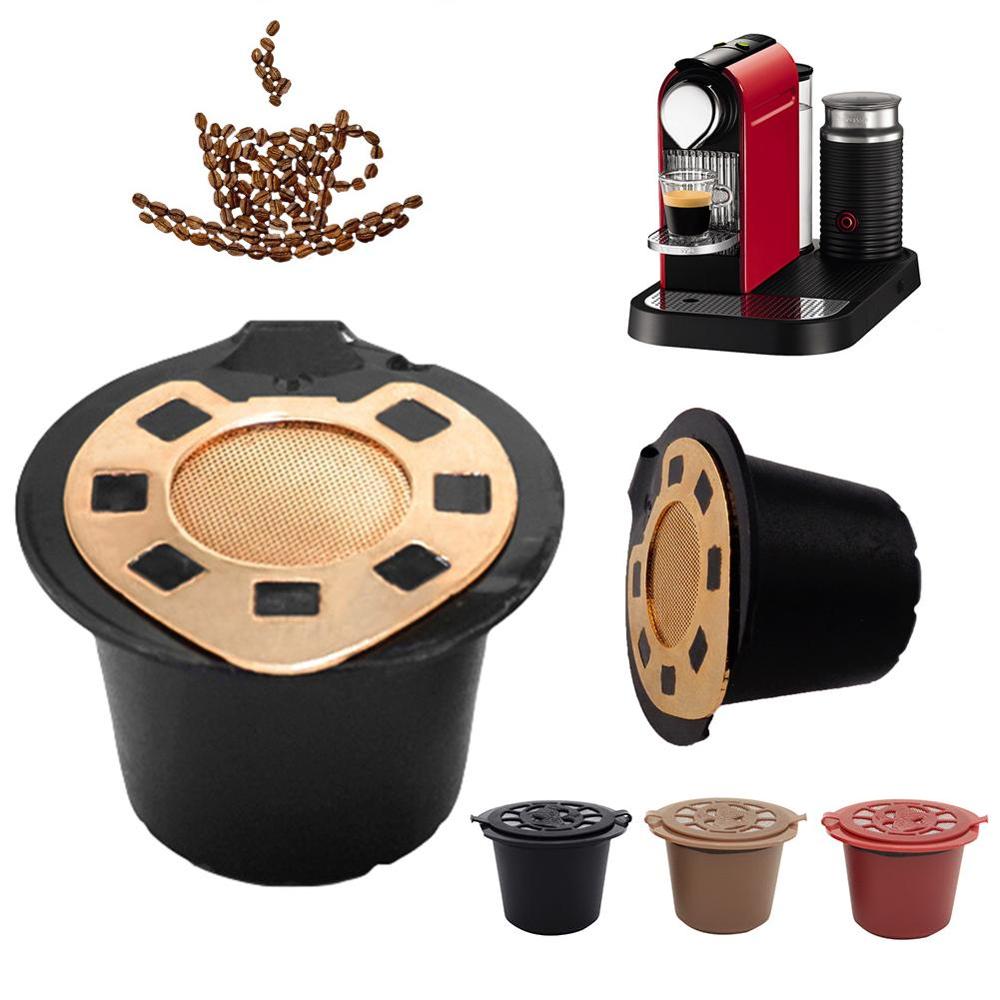 Filtre à capsule de café rechargeable en acier inoxydable réutilisable pour machine nespresso facile à nettoyer facile à nettoyer bon effet de filtrage