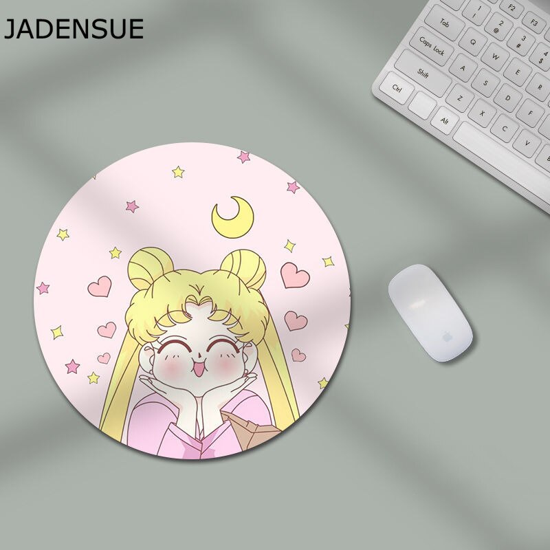 Śliczne podkładka pod mysz Kawaii podkładka pod mysz kreatywny 22cm średnica podkładka na biurko myszka do laptopa mata do myszy Mause biurko do komputera biurko maty: 22x22cm 17