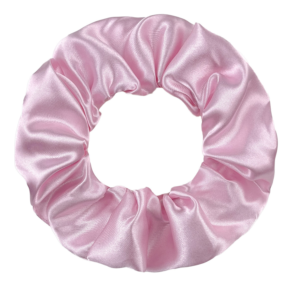Gomas para el cabello de seda rosa para mujer y niña, banda elástica para el cabello de Color sólido, coleteros, accesorios para el cabello elegantes, 6/10/20 piezas