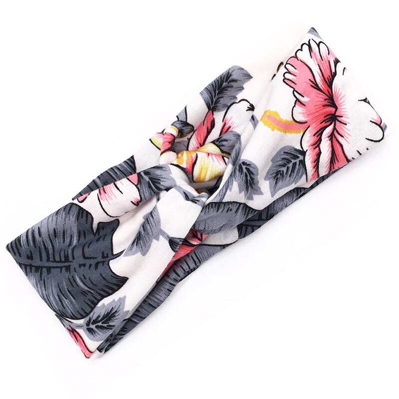 Frau Gedruckt Kreuz Stirnband Mädchen Sommer machen-hoch Haarband Elastische Bandanas Bandanas Sport Turban Haar Bands Haar Zubehör: 1