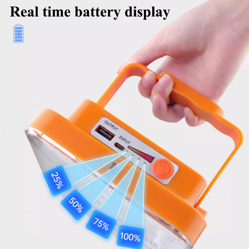 Outdoor Solar Draagbare Lantaarn Lampen Solar Led Camping Licht Power Tent Licht Noodzaklamp USB Oplaadbare Led Lamp