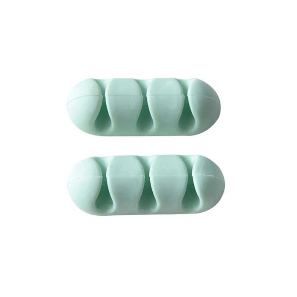 2Pcs/set Desktop Cable Winder Organizer Self-adhesive Wire Clips Tie Holder Data Lines Fixed Clamp Home Desktop Organizer