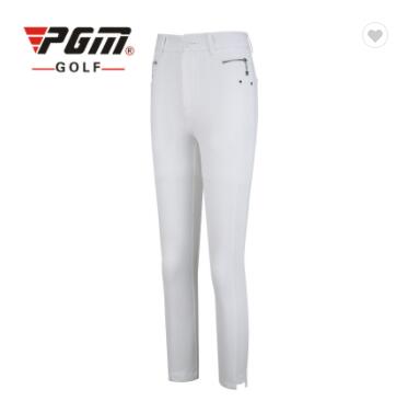 PGM golf apparel Sportswear ladies Summer solid color golf trousers breathable quick-drying Women Slim Capri Pants: white / XS