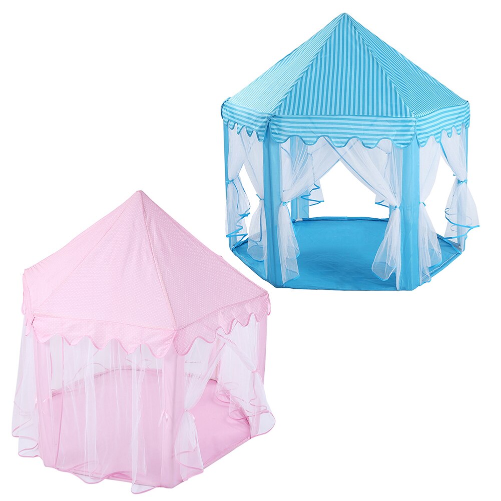 Children Princess Castle Tent Garden Folding Play Tent Lodge Kids Playhouse