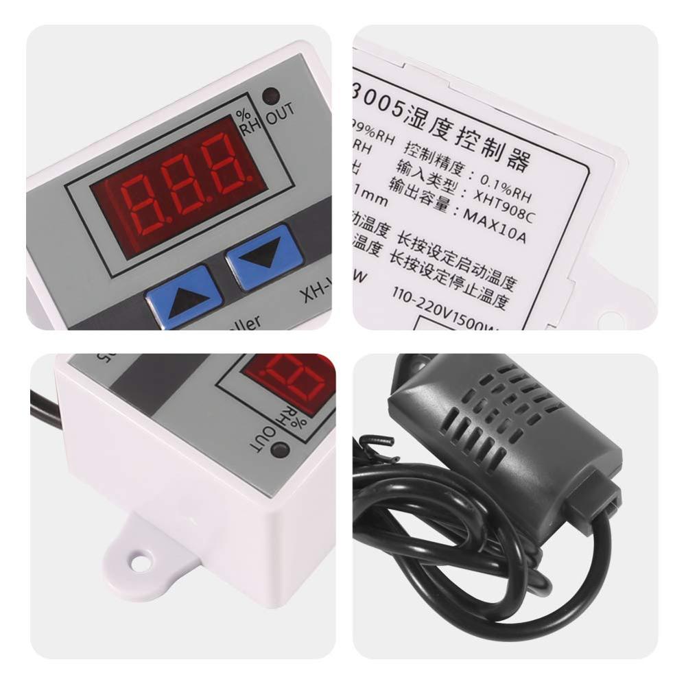 Digital Humidity Controller XH-W3005 12V 24V 220V Humidistat Hygrometer Humidity Control Switch regulator + Humidity sensor