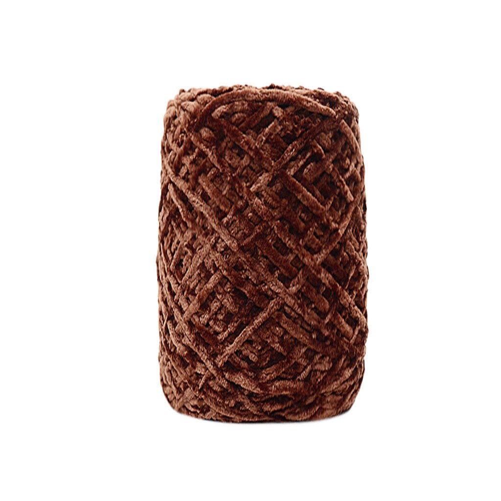 100g or velours itinérant écharpe tricoté à la main laine fil épaisseur chapeau ménage tricot peigné doux bébé fil Crochet # R5: L