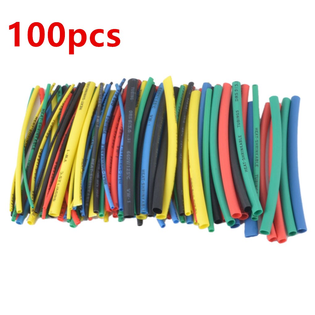 Heat shrink tube kit Insulation Sleeving Polyolefin Shrinking Assorted Heat Shrink Tubing Wire Cable 100/127/140/164/328/530Pcs: 100pcs