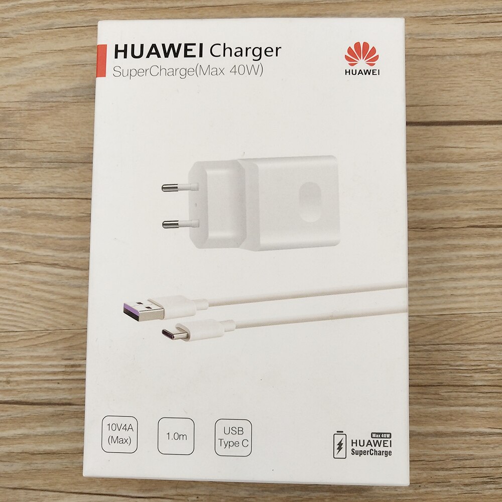 Originele Huawei 10V4A Supercharge Quick Charger Eu/Us Wall Adapter 5A Type C-Kabel Voor P30 P40 Pro mate 20 30 Pro Nova 6 7 7se 8