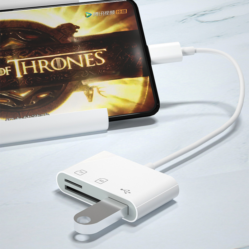 Typ-c-adapter tf cf sd minneskortläsare otg writer compact flash usb-c för ipad pro huawei för macbook usb typ c kortläsare