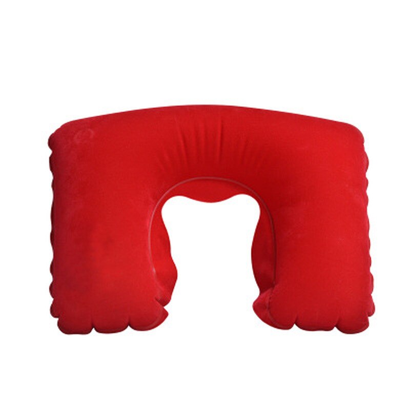 Oreiller gonflable Portable en forme de U, 1 pièce, repose tête de voiture, coussin d&#39;air, oreiller de sommeil confortable, accessoires de voyage