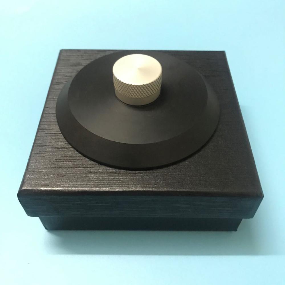 POM de fijación de disco 76g estabilizador de disco LP peso récord tocadiscos abrazadera del vinilo amortiguador de vibraciones madera Paquete de caja