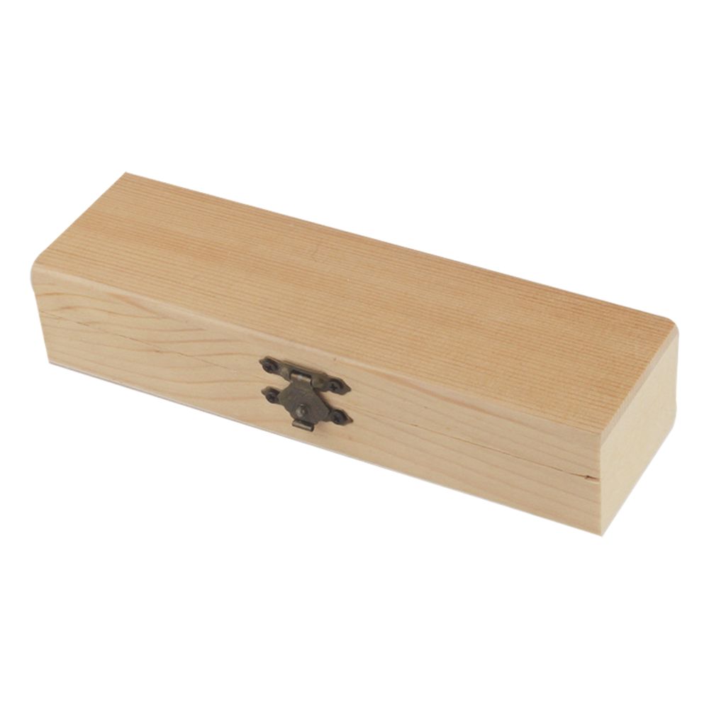 Rectangle Wooden Pencil Box Unpainted Makeup Organizer Stationery Box Pen Container Plain Wooden Storage Box Office Bedroom: Yellow