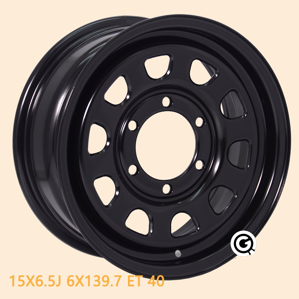 15inch steel wheel 6.5J 6holes 6X139.7 offset 40 black nv350 caravan, hiace rim