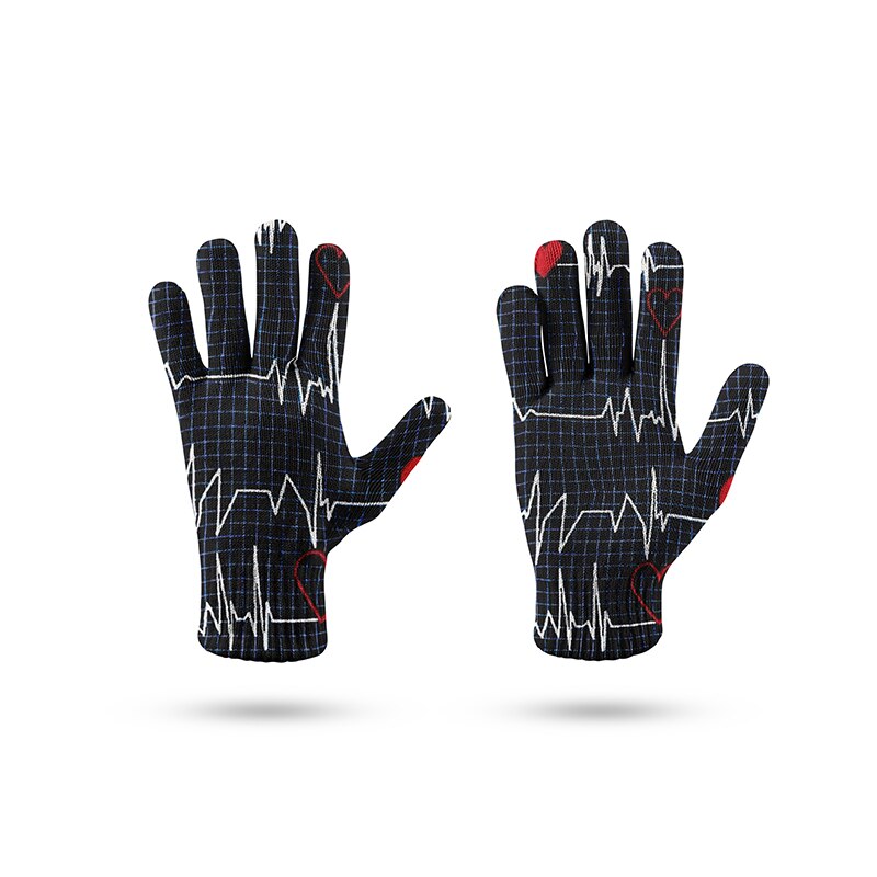 Guantes creativos con estampado de calavera para hombre y mujer, guantes de punto con pantalla táctil del teléfono móvil, para deportes de invierno, cálidos, mitones de conducción: style9