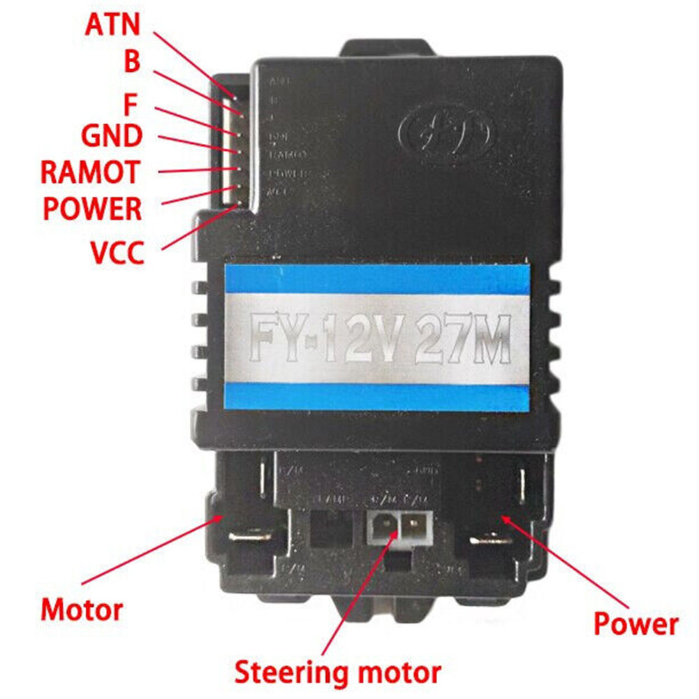Récepteur FY-12V FY-6V 27M pour voiture électrique 27.145Mhz télécommande 11V-13.7V récepteur émetteur de voiture électrique
