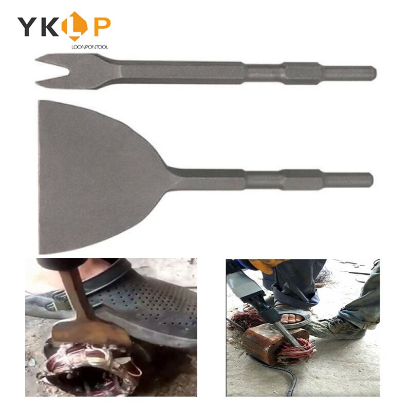 Chisel Tool Set Electric Hammer Chisel 280x150mm &amp; 275x122mm Widening Drill bit Motor Removal Tool Tile Chisel