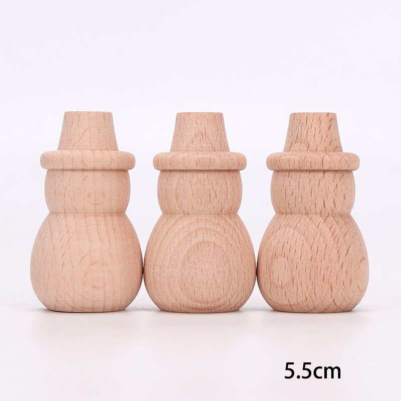 3pcs Beech Wooden Dolls Handmade Painting Loose Parts DIY Painting Wood Honeycomb Mushrooms Cones Droplets Acorns Toy: set 9