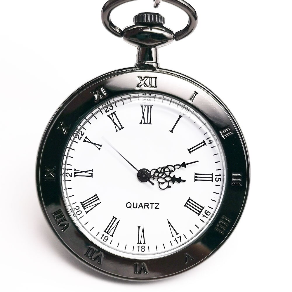 Open face quartz zakhorloge analoge weergave hanger klok met ketting horloge voor mannen vrouwen  cf1017: Cf1016