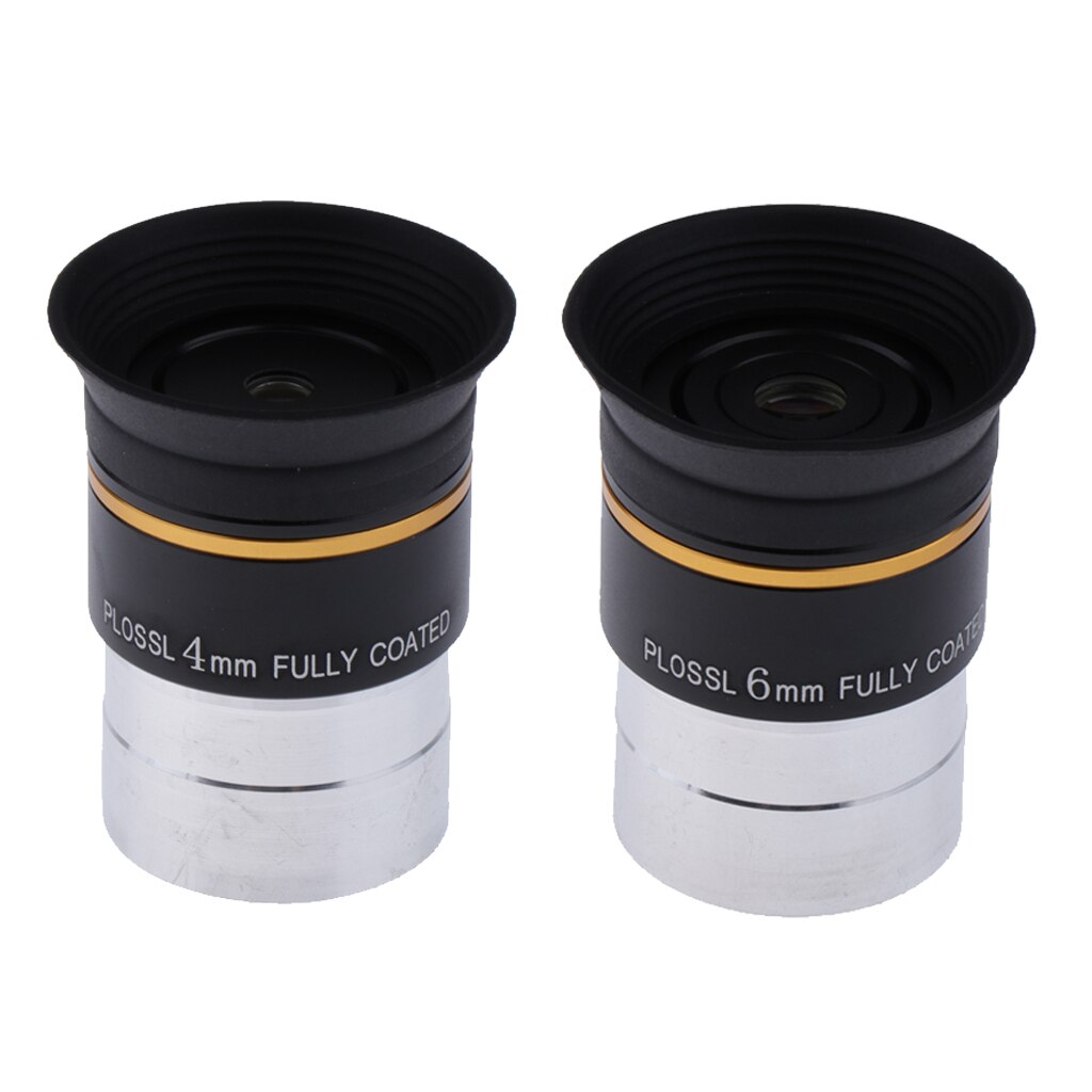 Lentes oculares PLOSSL para telescopio astronómico, 4/6mm, 1,25 &quot;, 50mm, 2 uds.