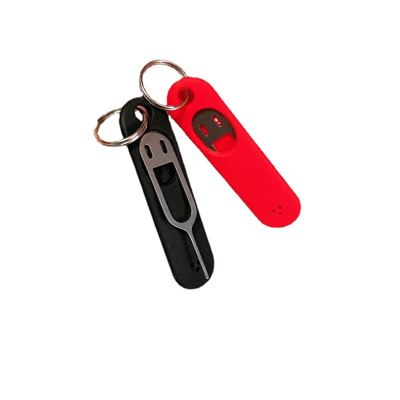 Anti-Verloren Telefoon Sleutel Tool Verwijdering Kaart Pin Kaart Naald Pin Uitwerpen Pin Houder Met Case Eject Pin Sim kaart Lade Ejector