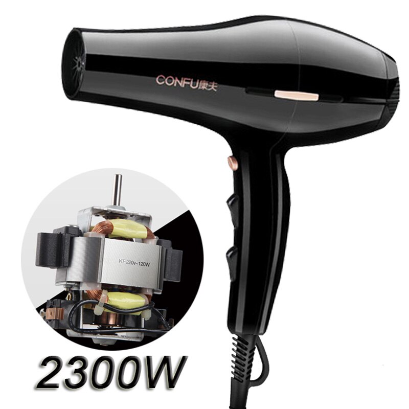 Confu-secador de pelo de 2300W, para barbería familiar, alta potencia, aire y frío, no daña el cabello