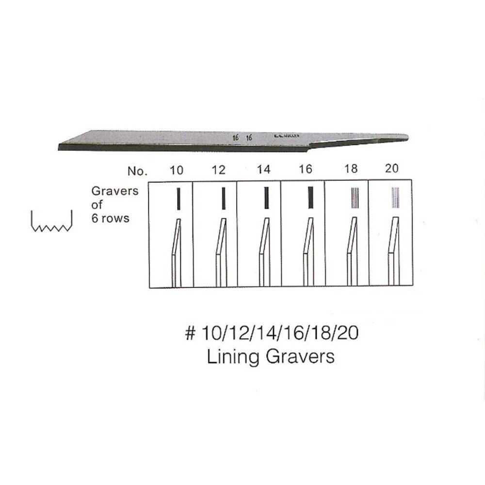 Lining Gravers Steel Graver #10/12/14/16/18/20 Jewelry Engraving Muller Engraver Jewelry Making