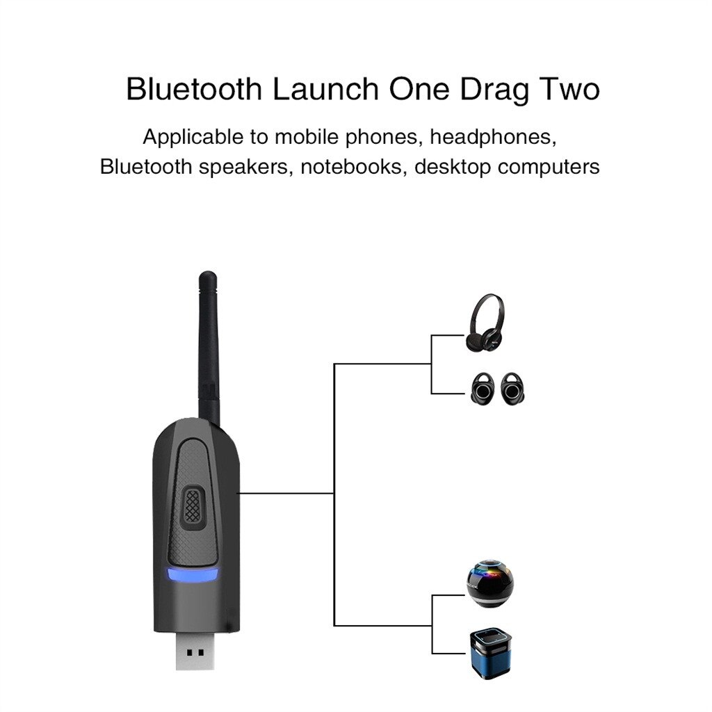 Transmisor de Audio Bluetooth 5,0 con soporte Usb para interruptor, repetidor de altavoz para Pc, ordenador y ventana