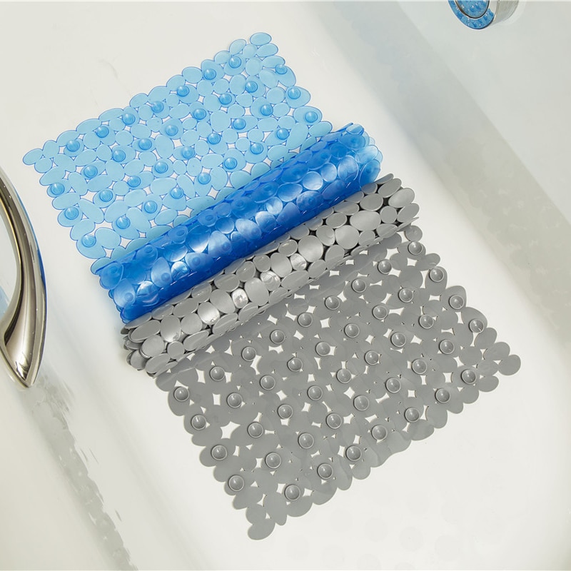 Badekar måtter badekar pvc stor sikkerhedsbruser skridsikker badeværelsesmåtter med sugekopper småsten gulvpuder 40*88cm