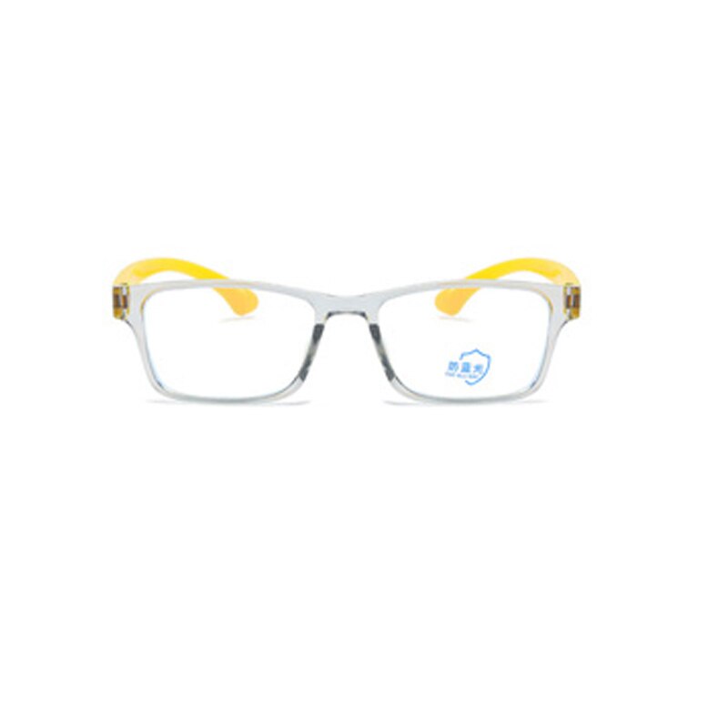 Anti Blue Light Blocking Glasses For Children Kids Boy Girl Computer Gaming Glasses Anti-Radiation Glasses Rectangle Flexible: grey yellow