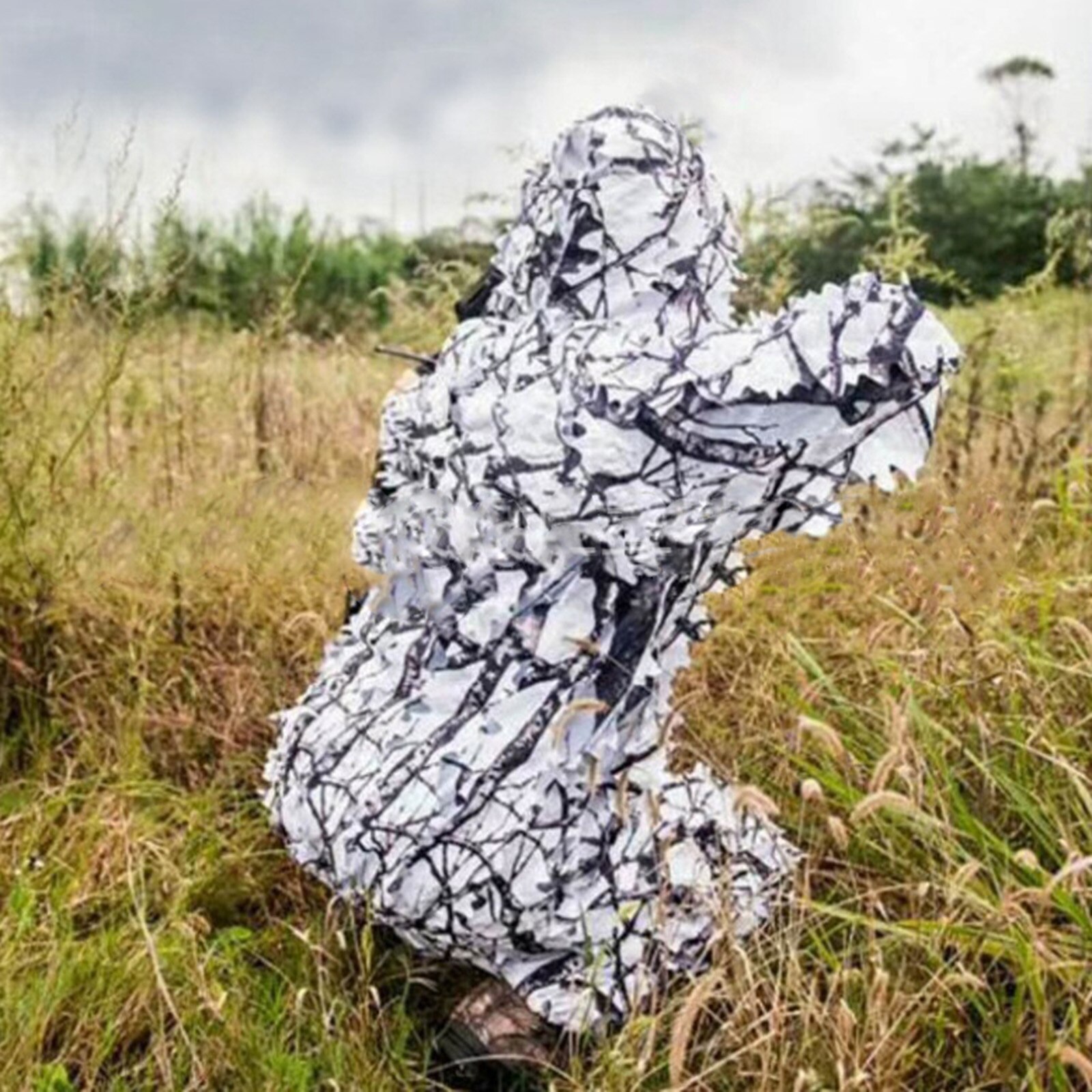 Ghillie Suit Set 3D Lifelike Leafy Cloth Snow Wild Woodland Camouflage Clothing