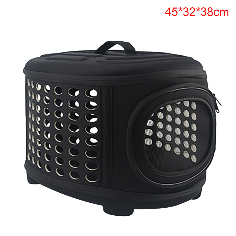 Sac pour animaux de compagnie chien chat transporteur sac à main voyage Portable respirant chat transporteur sac pliable sac à bandoulière transporteur pour chiot moyen chien: Black L