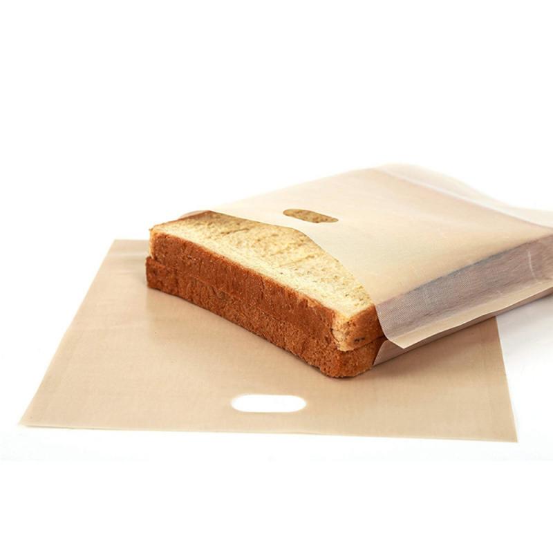 2 Teile/satz Fiberglas Toast Mikrowelle Heizung Gebäck Werkzeuge wiederverwendbar Toaster Tasche Nicht Stock Brot Tasche Sandwich Taschen Hause Cocina