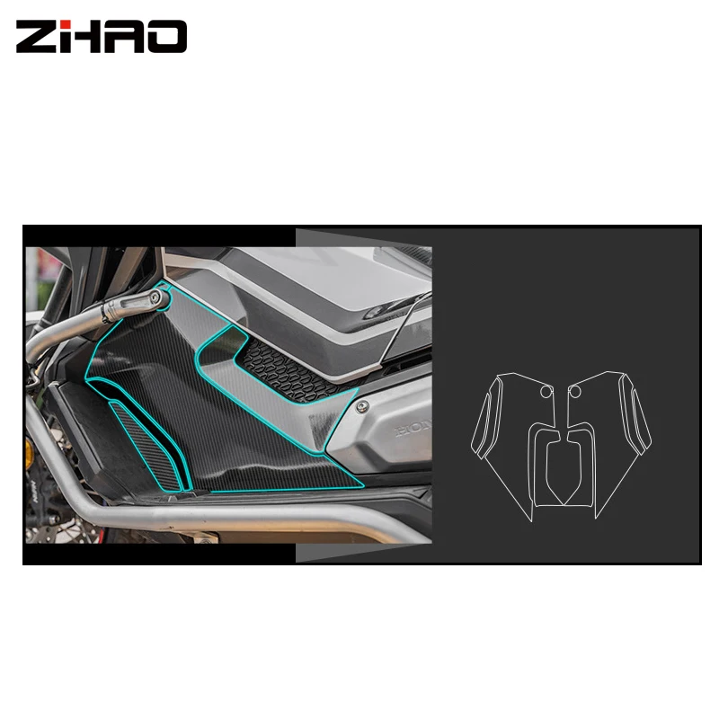 Autocollant en carbone pour moto et Scooter X ADV 750 Xadv 750, autocollant de protection pour tampon de réservoir de moto –: MULTI