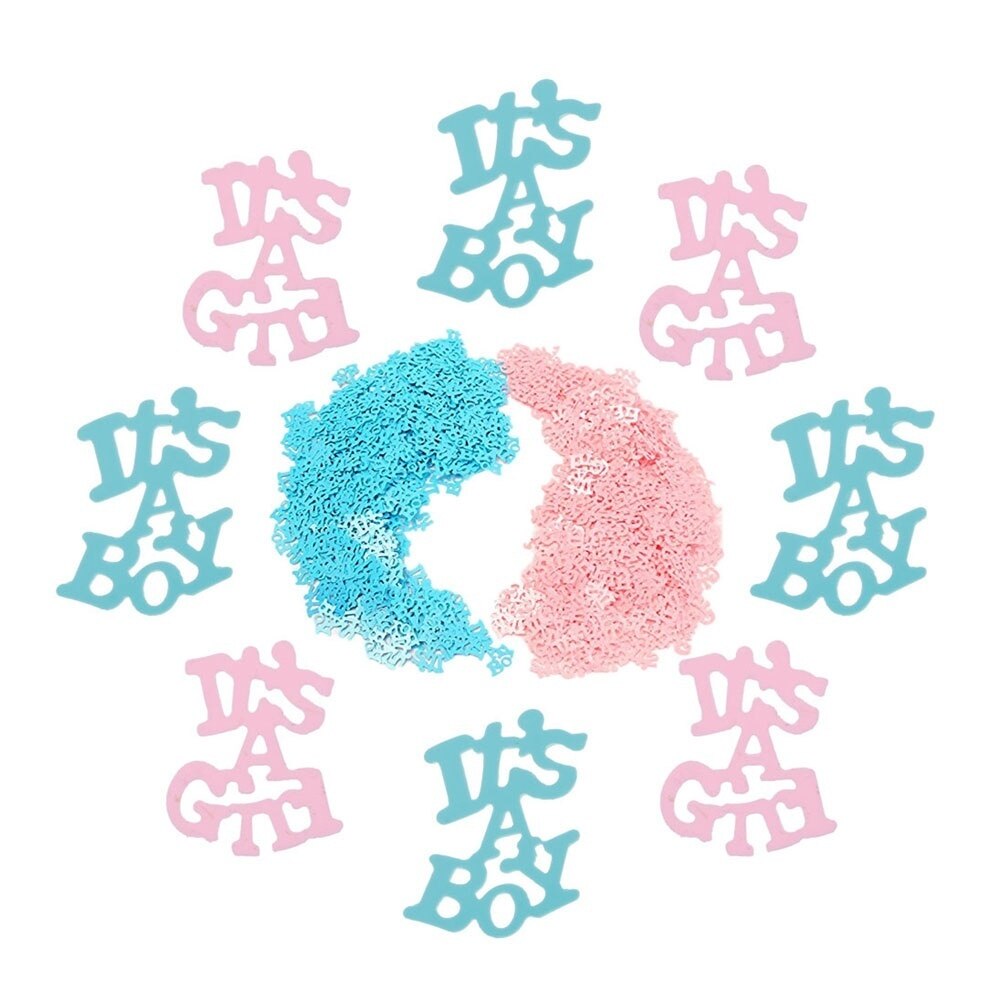 15 g/Bags es una chica/chico confeti género revelan suministros Rosa papel picado para bebé ducha partido Decoración
