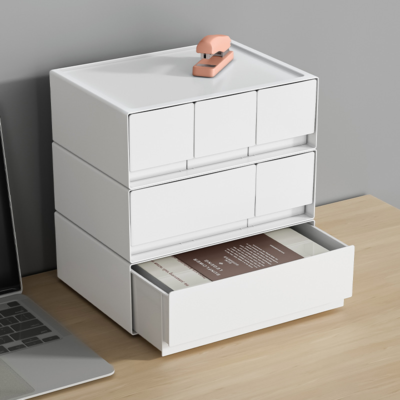 Desktop Dressing Table Organizing and Storage Box, Drawer Style Cosmetics and Lipstick Storage Box