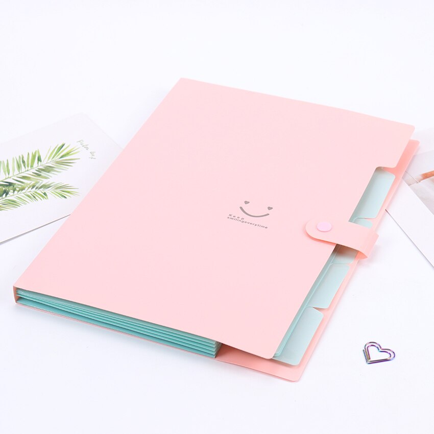 1Pc A4 File File Bag Mailbag Bill Folder, Folder, Fixture, School Office Folder File Storage Stationery: Pink
