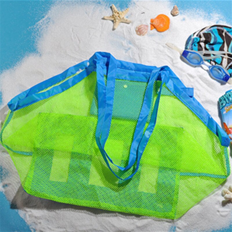 Gauze Filtered Water Kids Beach Toys Bag Big Size Durable Drawstring Storage Pack For Children