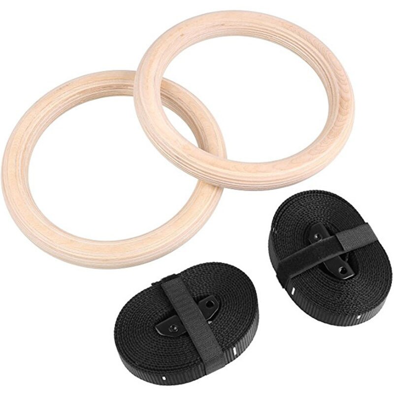 Wooden Exercise Fitness Gymnastic Rings Gym Exerci... – Vicedeal