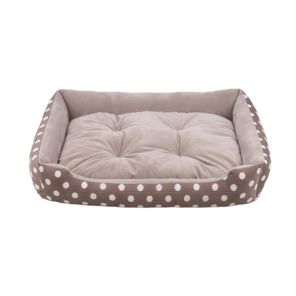 Hiver chien chat couverture douce flanelle chiot chats Couches coussin pour animaux de compagnie lit dormir couverture housse de coussin fournitures pour animaux de compagnie chats: Light brown / L